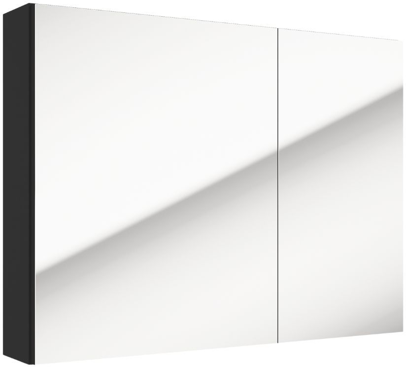Darmowa Dostawa - Szafka 80x15x60 cm z lustrem czarna Defra Salsa 242E08002