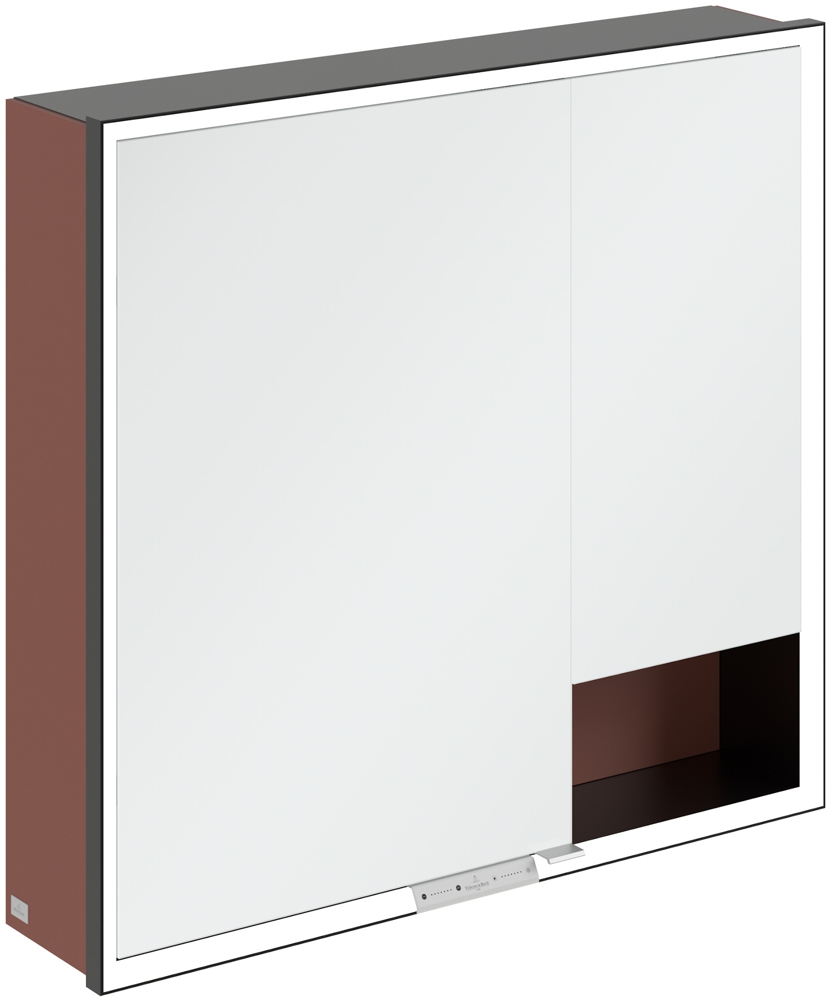 Darmowa Dostawa - Szafka 80x16.8x75 cm z lustrem czerwona Villeroy & Boch My View+ B48180AH