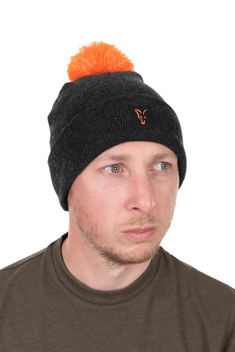 Fox Czapka Bobble czarno-pomarańczowa
