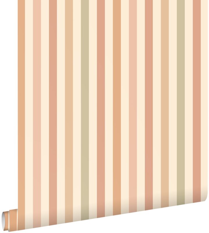 Tapeta ESTAhome paski różowymIzielonym 50 x 900 cm - 1 rol.