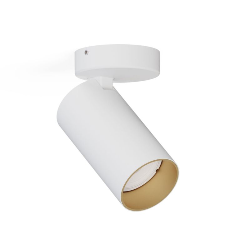 Spot sufitowy Nowodvorski Lighting Mono biało-złoty 1 x GU10 x IP20 wym: 15 x 5,5 cm - 1 szt.