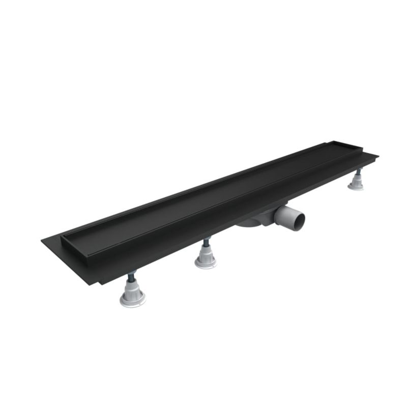 Odpływ liniowy Schedpol Base-Low Black Czarny mat z maskownicą do zabudowy płytkami 80 cm OLP80/CST-LOW 1 szt.