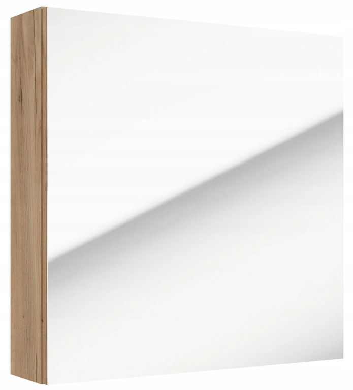 Szafka Łazenkowa Stamar z Lustrem 600 x 600 x 150 cm Dąb Craft Złoty Wisząca Wąska 1 szt