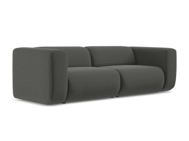 3-osobowa kanapa modułowa LaMiaSofa Bari z tkaniny welwetowej 228x89 cm stalowy 1 szt.