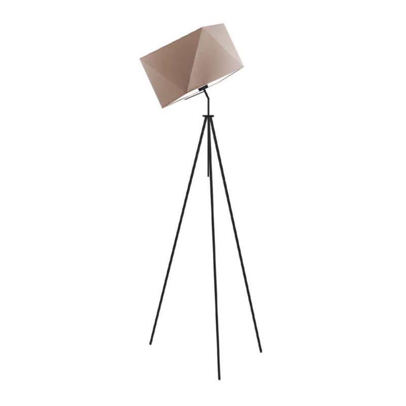 Lampa stojąca Volta Light Factory podłogowa przegubowa regulowana trójnóg z abażurem cappuccino diament DECO 1szt.