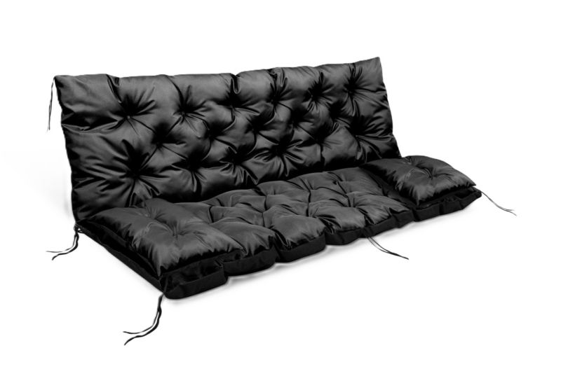 Zestaw poduszek ogrodowych Aio Factory 150x60x50 cm na huśtawkę czarne 1szt