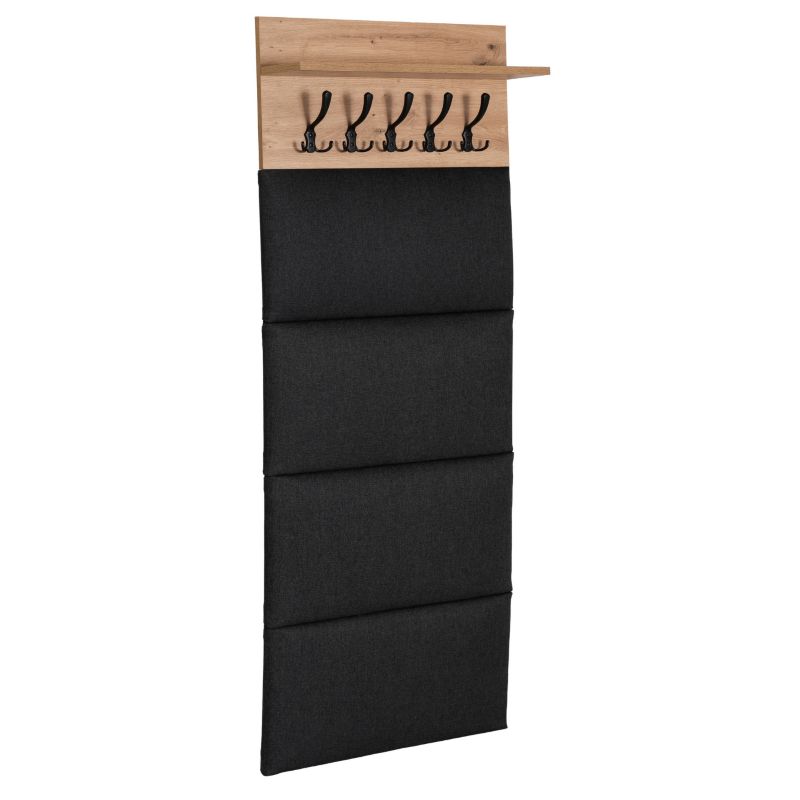 Wieszak Mebel Elite VENORNA Na Ubrania Panel Ścienny Tapicerowany Do Przedpokoju Dąb 1 szt.