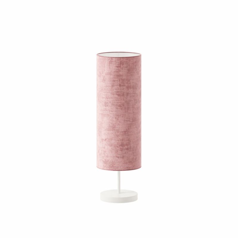 Lampka Nocna Volta Light Factory Bell Abażur Różowy welur 1xE27 1szt.