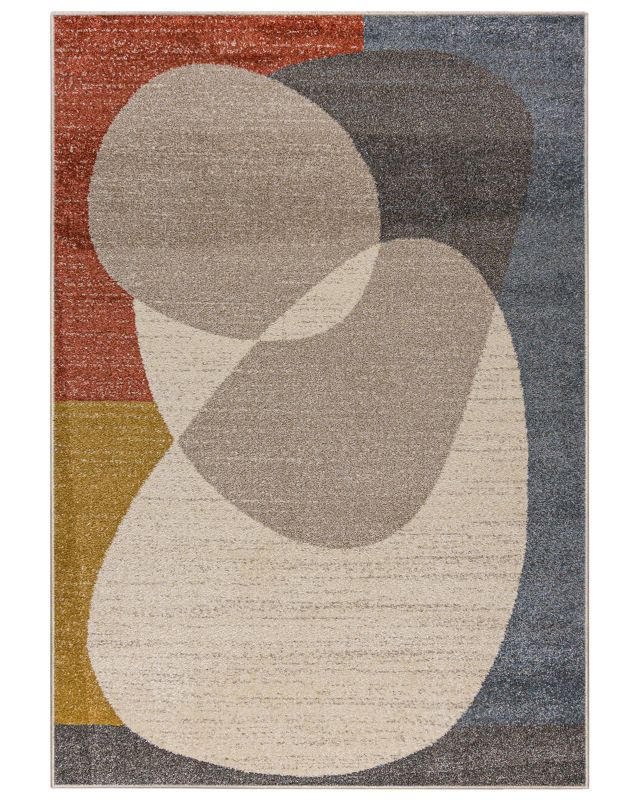 Dywan Wewnętrzny LUCY NP27L Mazovia Prostokątny 200 x 300 cm Beżowy Kolorowy Motyw Geometryczny 1 szt.