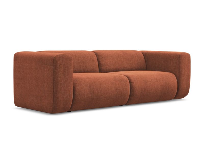 3-osobowa kanapa modułowa LaMiaSofa Bari z tkaniny szenilowej 228x89 cm terakota 1 szt.