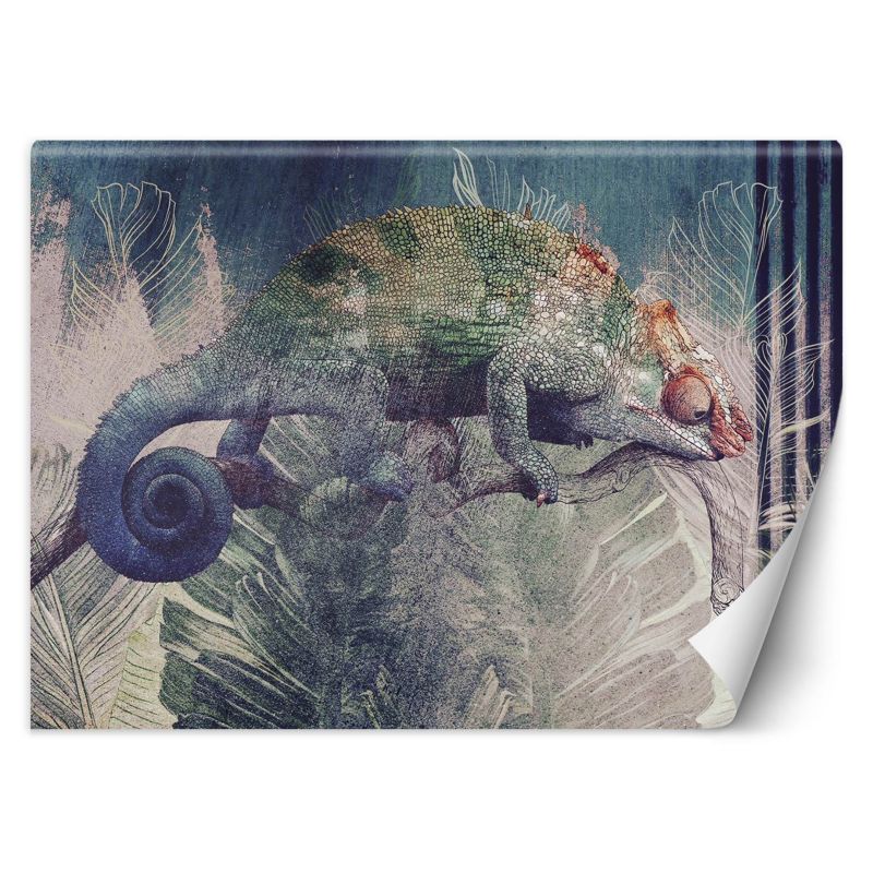 Fototapeta Feeby Kameleon na gałęzi w dżungla 450x315 1 szt