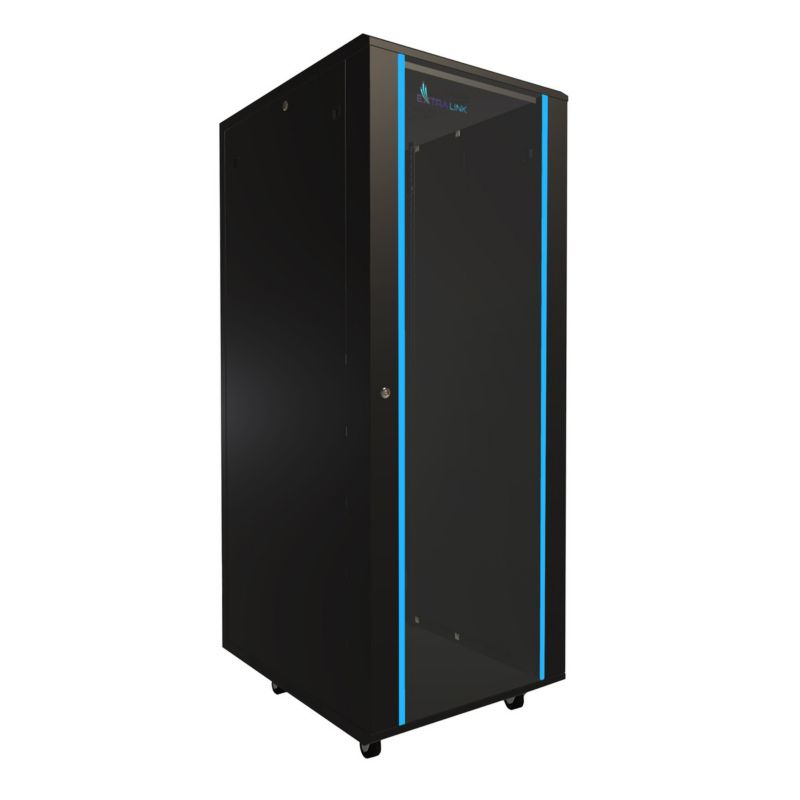 Szafa rack Extralink 32U 600x800 Czarna stojąca