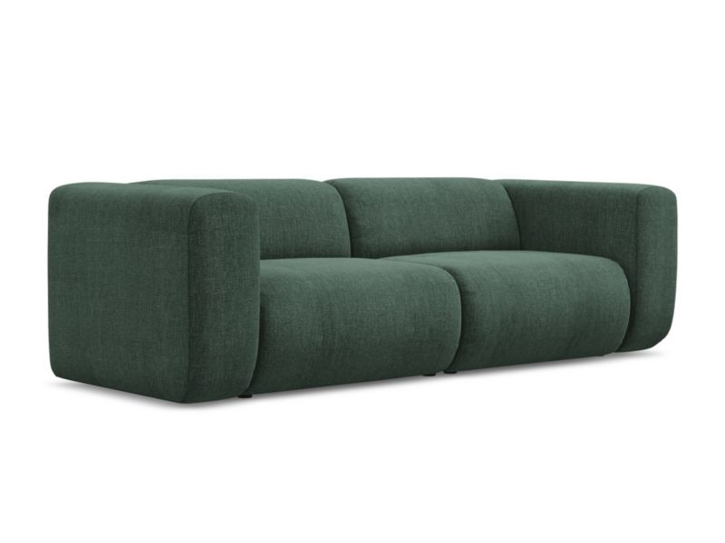 3-osobowa kanapa modułowa LaMiaSofa Bari z tkaniny szenilowej 228x89 cm zielony 1 szt.
