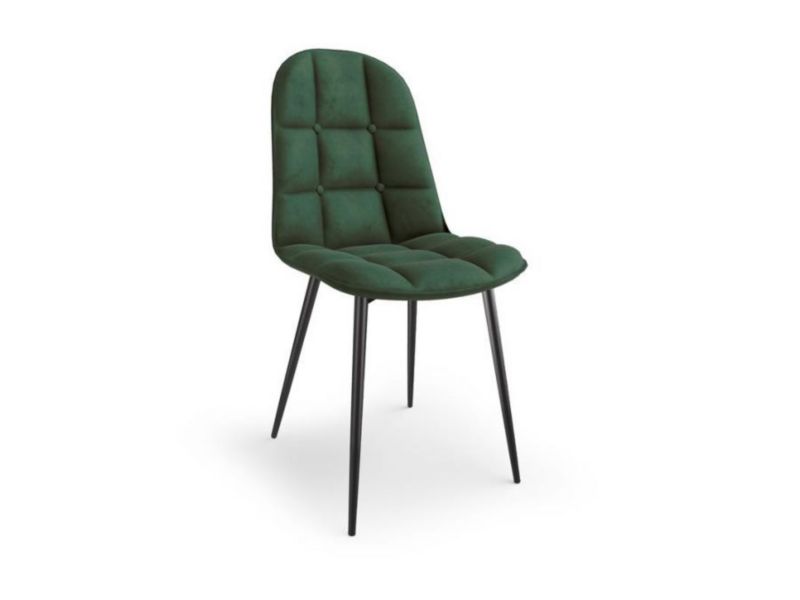 Krzesło Halmar tapicerowane K417 VELVET ciemno zielone 1 szt