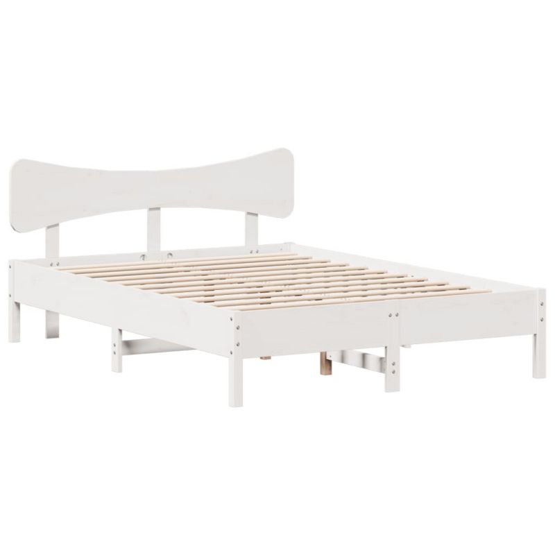 Łóżko drewniane WaszeMeble 135x190 cm biała WM-3328248 1 szt.