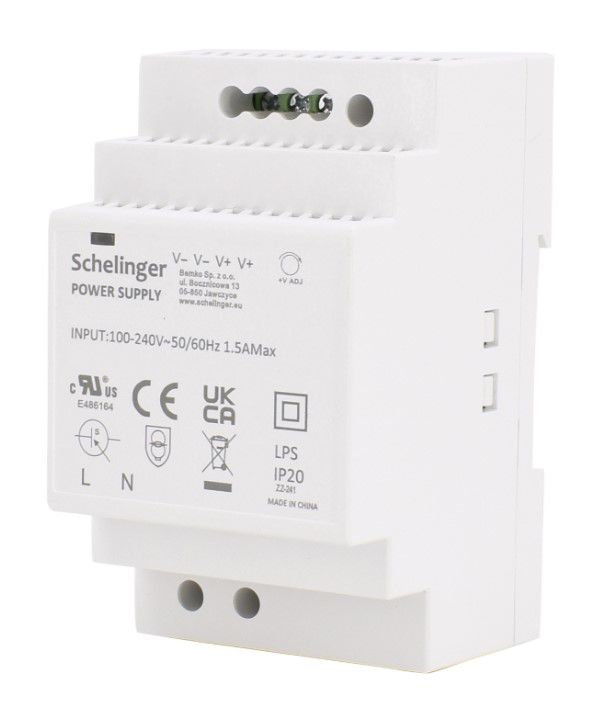 Zasilacz Bemko na szynę DIN TH-35 12V DC 54W A21-LDD054-3P-12V 1szt.