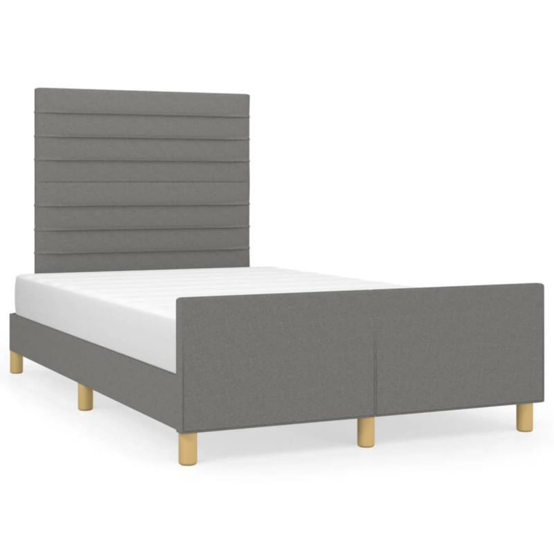 Łóżko tapicerowane WaszeMeble 120x200 cm ciemnoszare WM-3125123 1 szt.