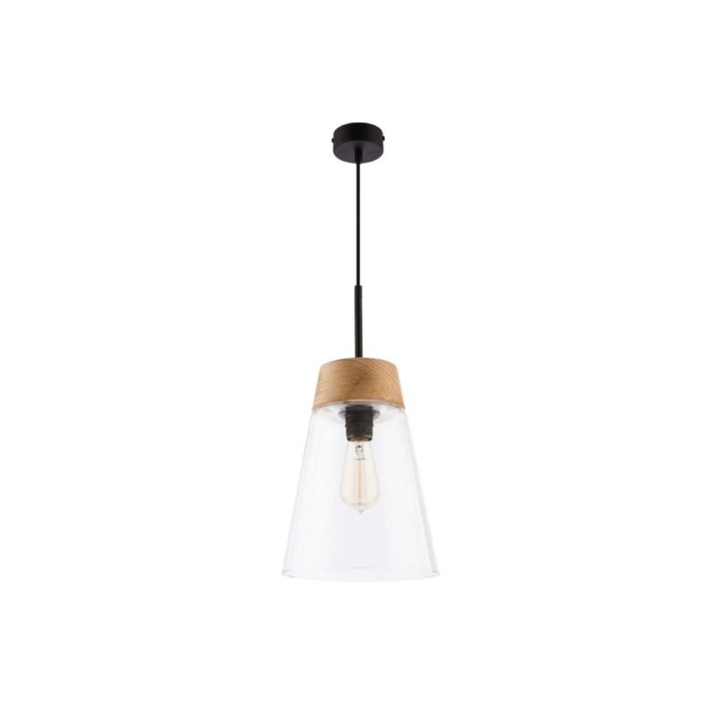 Lampa wisząca Jupiter DOMINO czarno-brązowa 1xE27x40W IP20 wym:80x23x23 cm - 1 szt.
