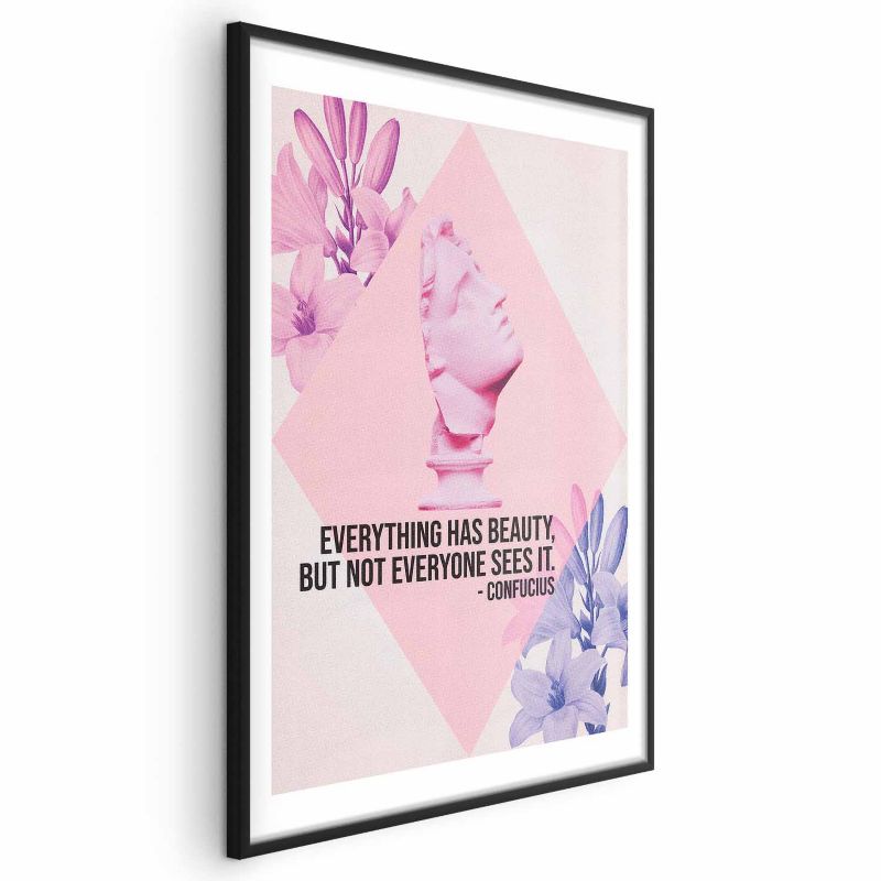 Plakat Artgeist Konfucjusz o Pięknie 21x30 cm z ramą czarną 1 szt
