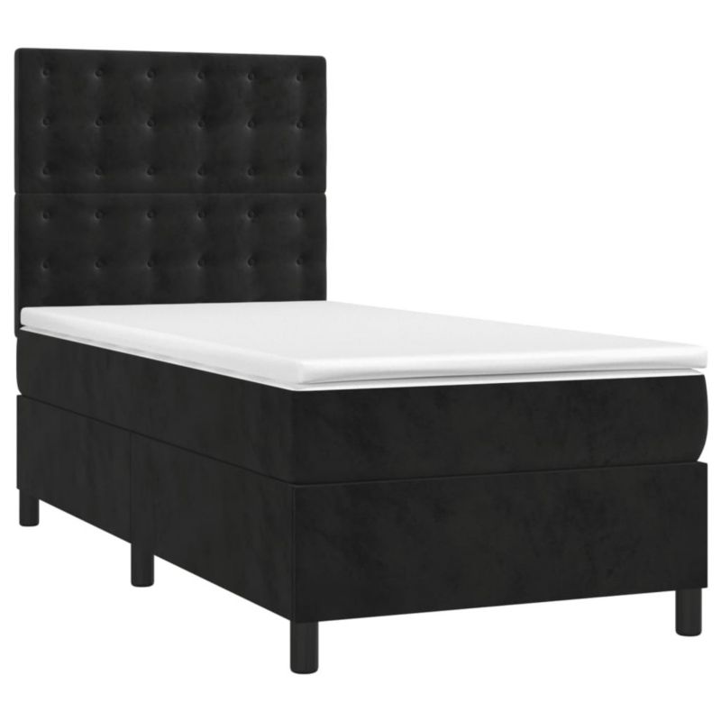 Łóżko kontynentalne WaszeMeble 90x200 cm czarny WM-3136343 1 szt.
