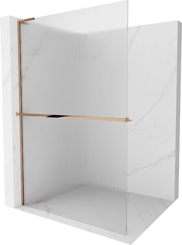 Ścianka prysznicowa Mexen Kioto+ L różowe złoto 120x200 cm 800-120-123-60-091 szt.