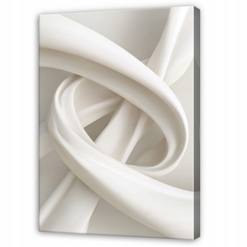 Obraz WALLARENA Do Sypialni Salonu Na Płótnie Abstrakcja Geometryczna 3D Beżowy 80x120 cm SPP16474O20 1 szt.