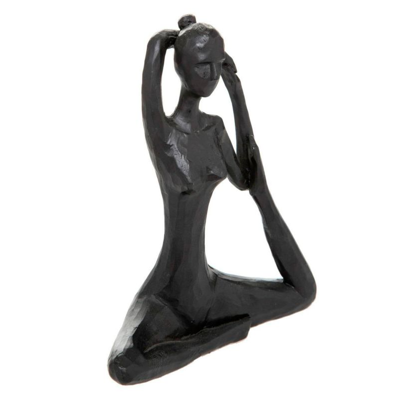 Figurka dekoracyjna Yoga Atmosphera czarna nowoczesna do salonu lub sypialni 22 cm 1 szt.