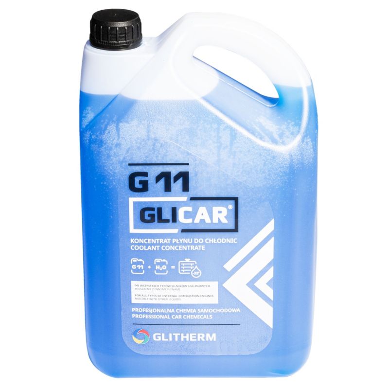 Koncentrat płynu do chłodnicy Glicar niebieski G11 zimowy, ochrona do -35C, bez gliceryny 5L