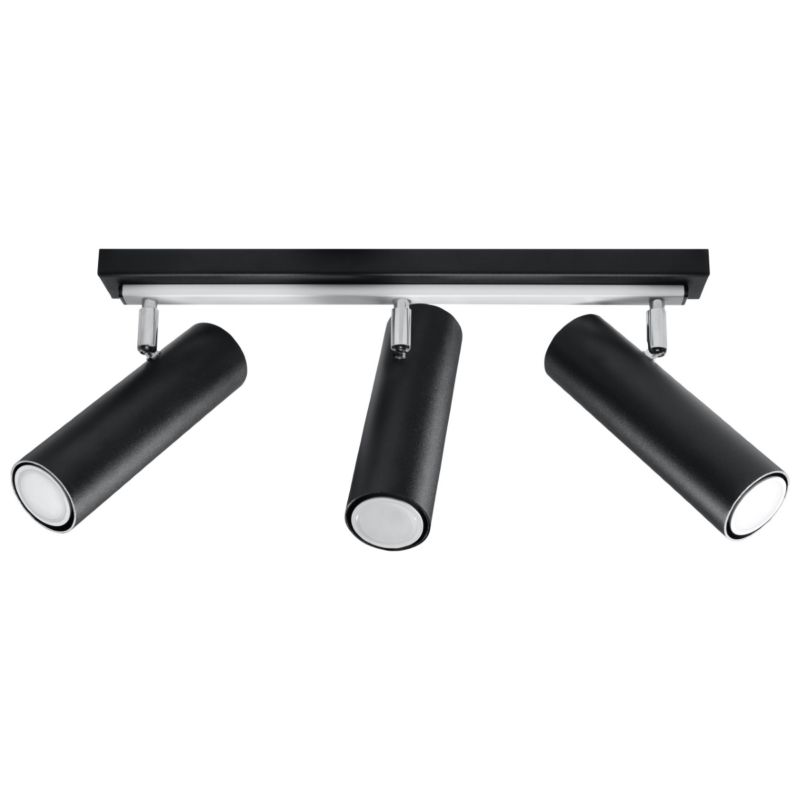 Reflektor sufitowy Pure Lume KURSO czarny-chromowany 3xGU10x40W IP20 wym:20x45x45cm - 1 szt.