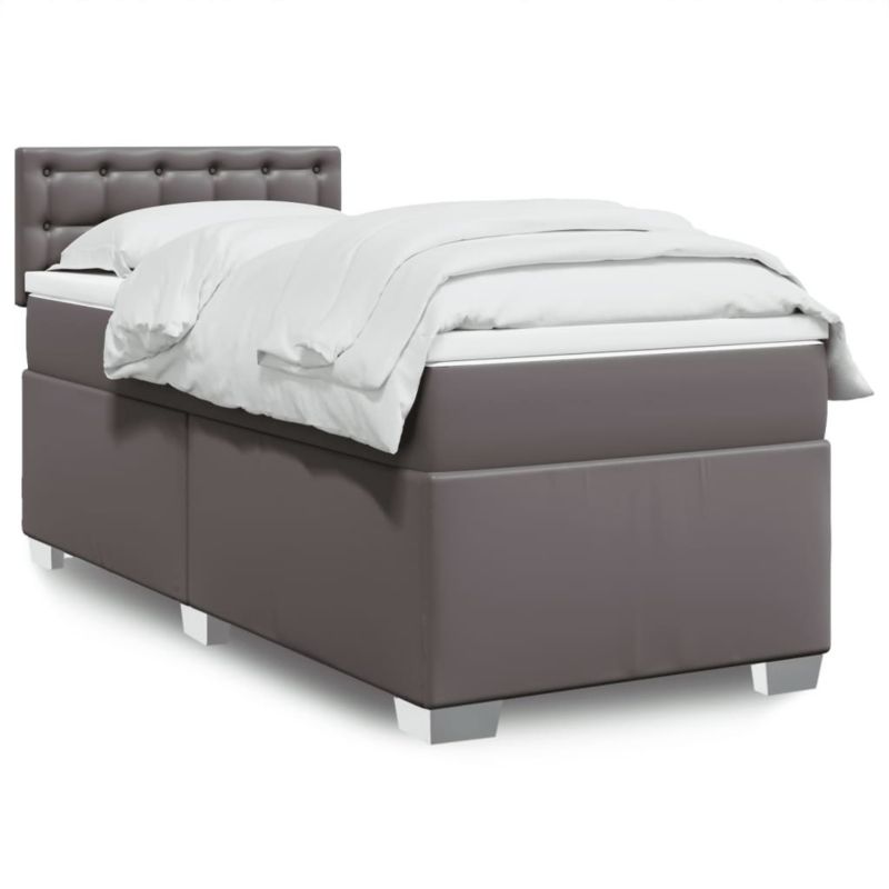 Łóżko kontynentalne WaszeMeble 90x190 cm szare WM-3288402 1 szt.