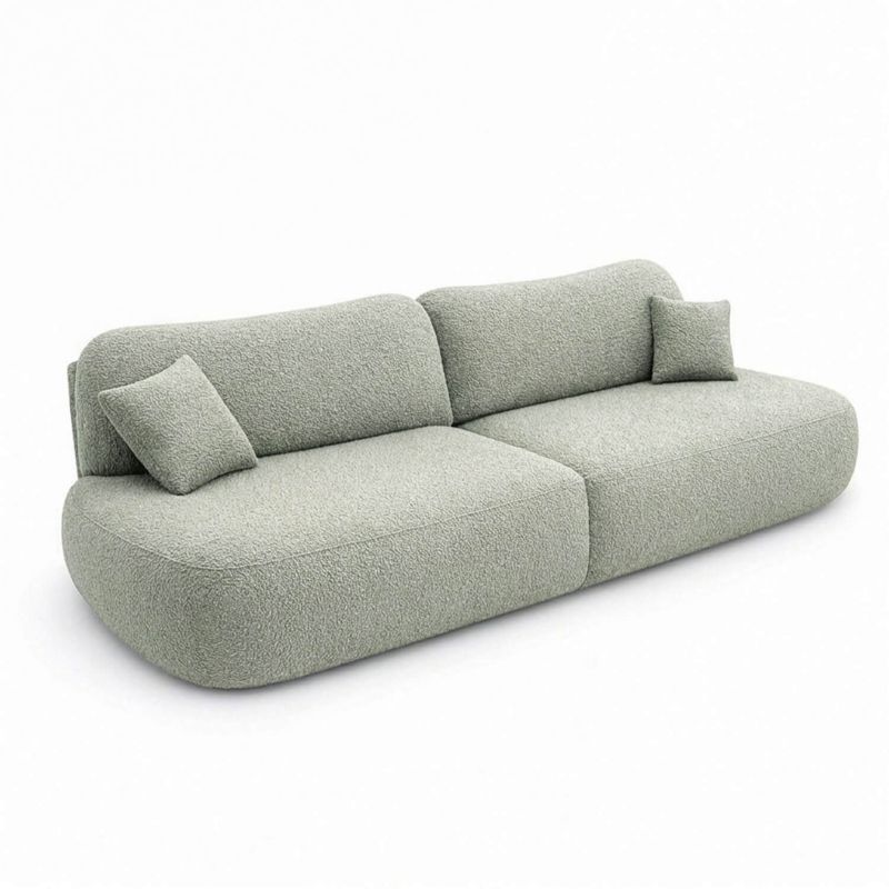 Sofa Mebel Elite Rozkładana Kanapa z Funkcją Spania Dwuosobowa Do Salonu Szara AVERIO 1 szt.
