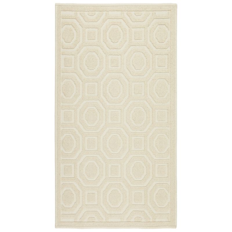Dywanik łazienkowy Lino 73x135 cm e-floor bawełna egipska geometryczny beżowy 1 szt