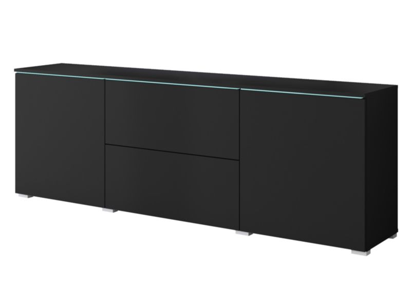 Komoda MINIO go for it VEVE 180 czarny z oświetleniem LED 1 szt.