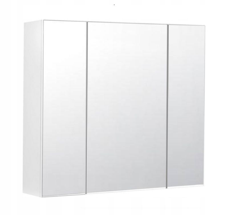 Szafka łazienkowa z lustrem Better Home, 60 x 55 x 15 cm, 3 drzwiowa, Biała, 1 szt.