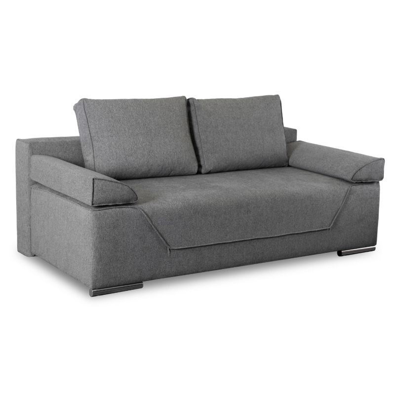 Sofa Mebel Elite Kanapa Rozkładana z Funkcją Spania Wersalka Dwuosobowa Szara RENO 1 szt.