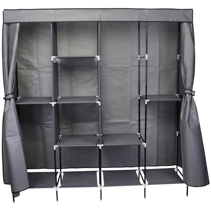 Szafa Saska Garden tekstylna garderoba 168X45X172cm ciemnoszara 1 szt.