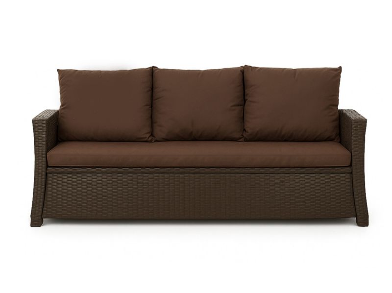 Poduszka ogrodowa na sofę rattanową 3-os, Setgarden, 150x60x50cm Brązowa Poduszki na meble ogrodowe-Technorattan, Mix, 1szt