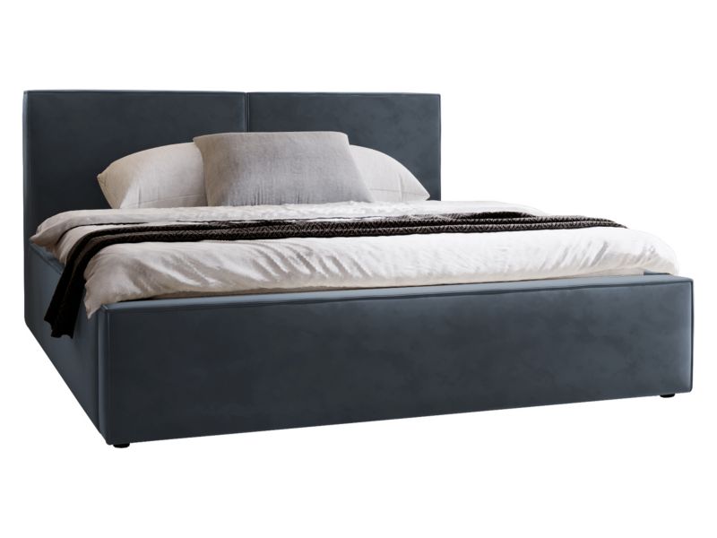 Łóżko tapicerowane MIRJAN 24 Santos Sztruks 200x200 denim 1 szt.