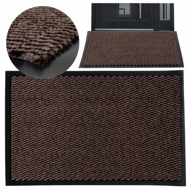 Wycieraczka Deco4Home Clin pod drzwi 120 x 180 cm brązowa 1 szt.