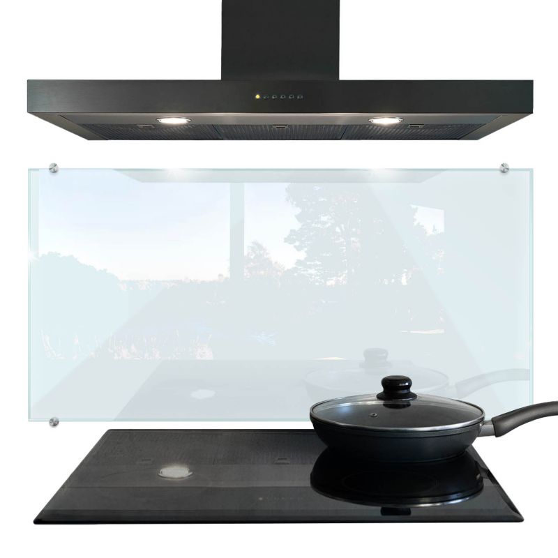 Lacobel kuchenny Tulup 100x50 cm szkło hartowane osłona transparentna z mocowaniem 1 szt.