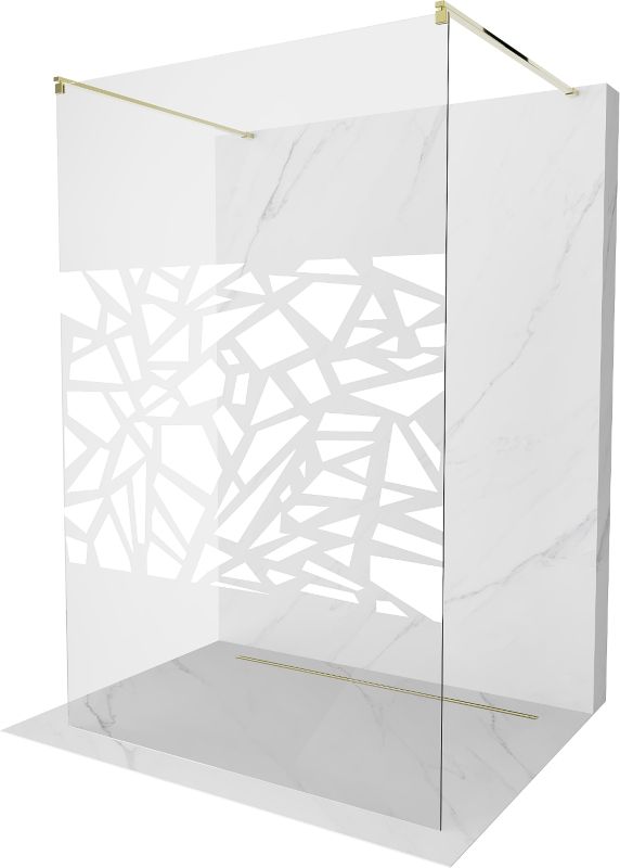 Ścianka prysznicowa Mexen Kioto biały wzór 110x200 cm 800-110-002-50-85 1 szt.
