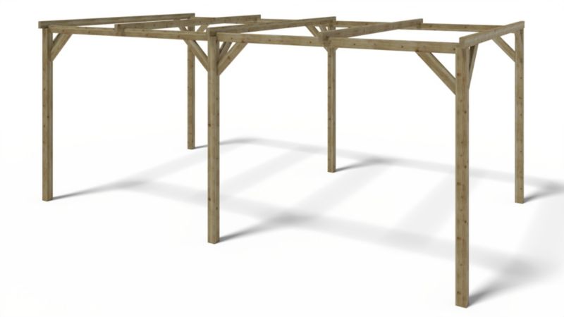 Carport Wiata garażowa ALTANKA 3x5,10 m - 15,30 m2, drewniana, 1szt.