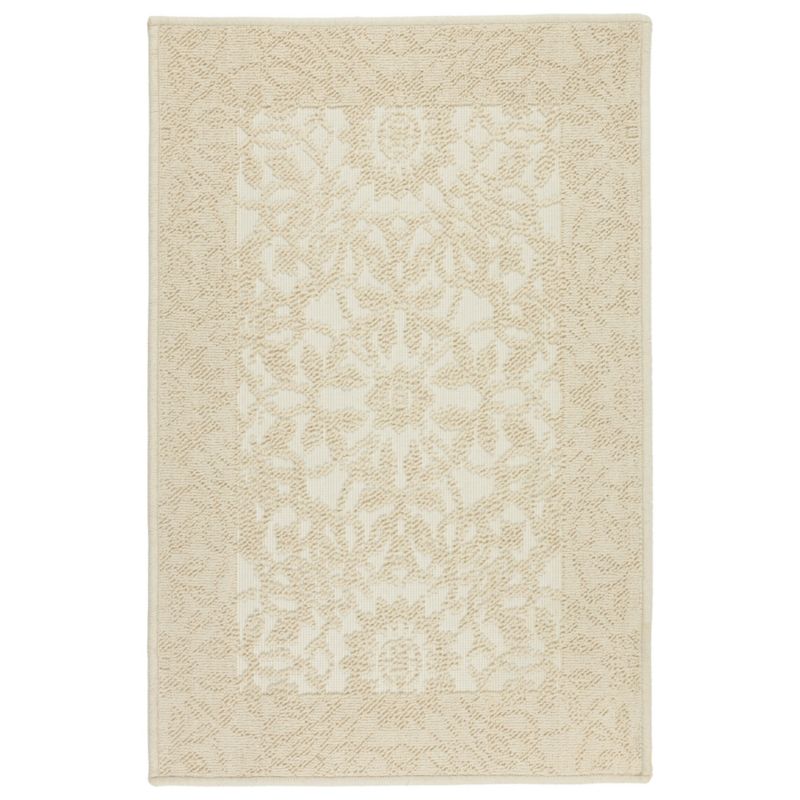 Dywanik łazienkowy Lino 60x90 cm e-floor bawełna egipska ornament beżowy 1 szt