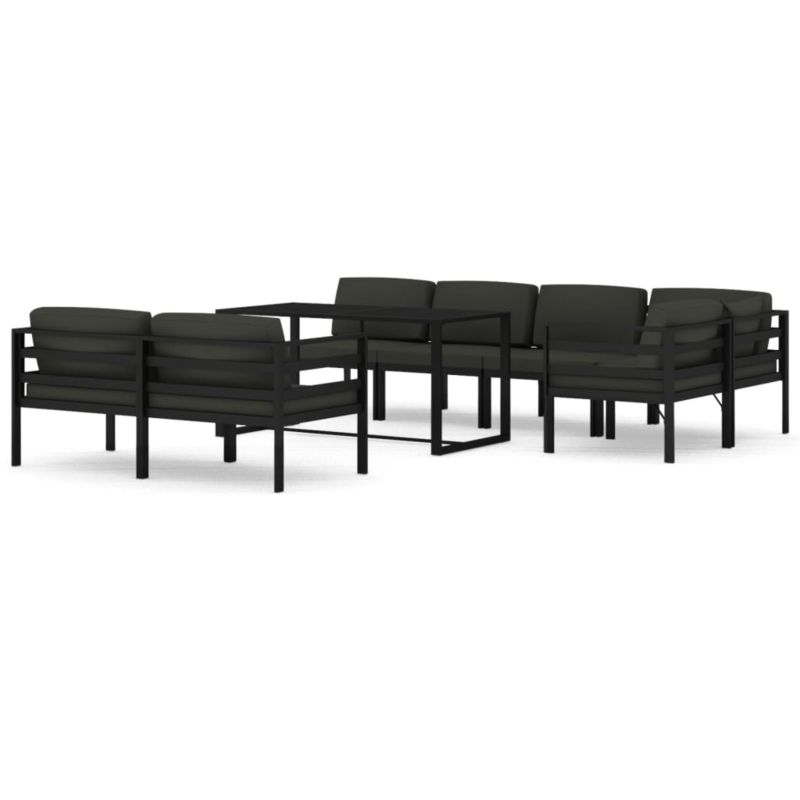 Zestaw mebli ogrodowych wypoczynkowy WaszeMeble 7-osobowy aluminium szary z poduszkami WM-3115928 1 kpl