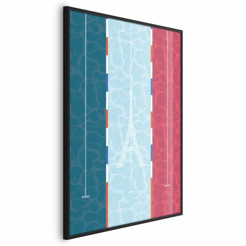 Plakat Artgeist Francuski basen 21x30 cm z ramą czarną 1 szt