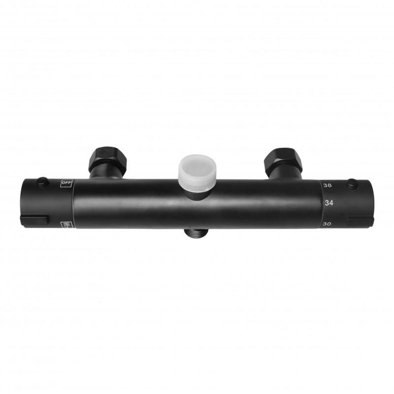 Bateria łazienkowa FL-THERM - Yoka Home termostatyczna ścienna czarna - 1 szt.
