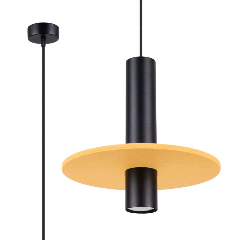 Lampa sufitowa Pure Lume SCUTUM żółto-czarna 1xGU10x10W IP20 wym:126x30x30cm - 1 szt.