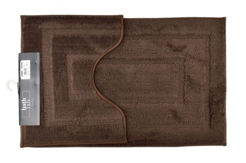 Dywaniki łazienkowe tekstylne MONDEX ZAC Komplet 50x40/50x80 cm brąz 2 szt.