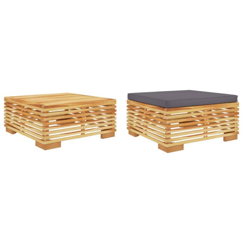 Zestaw mebli ogrodowych wypoczynkowy WaszeMeble tek brązowy z poduszką WM-319170 1 kpl