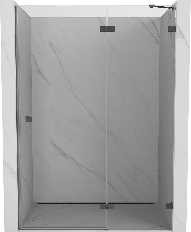 Drzwi prysznicowe uchylne Mexen Lunar gun metal 135x200 cm 834-135-000-95-00-P 1 szt.